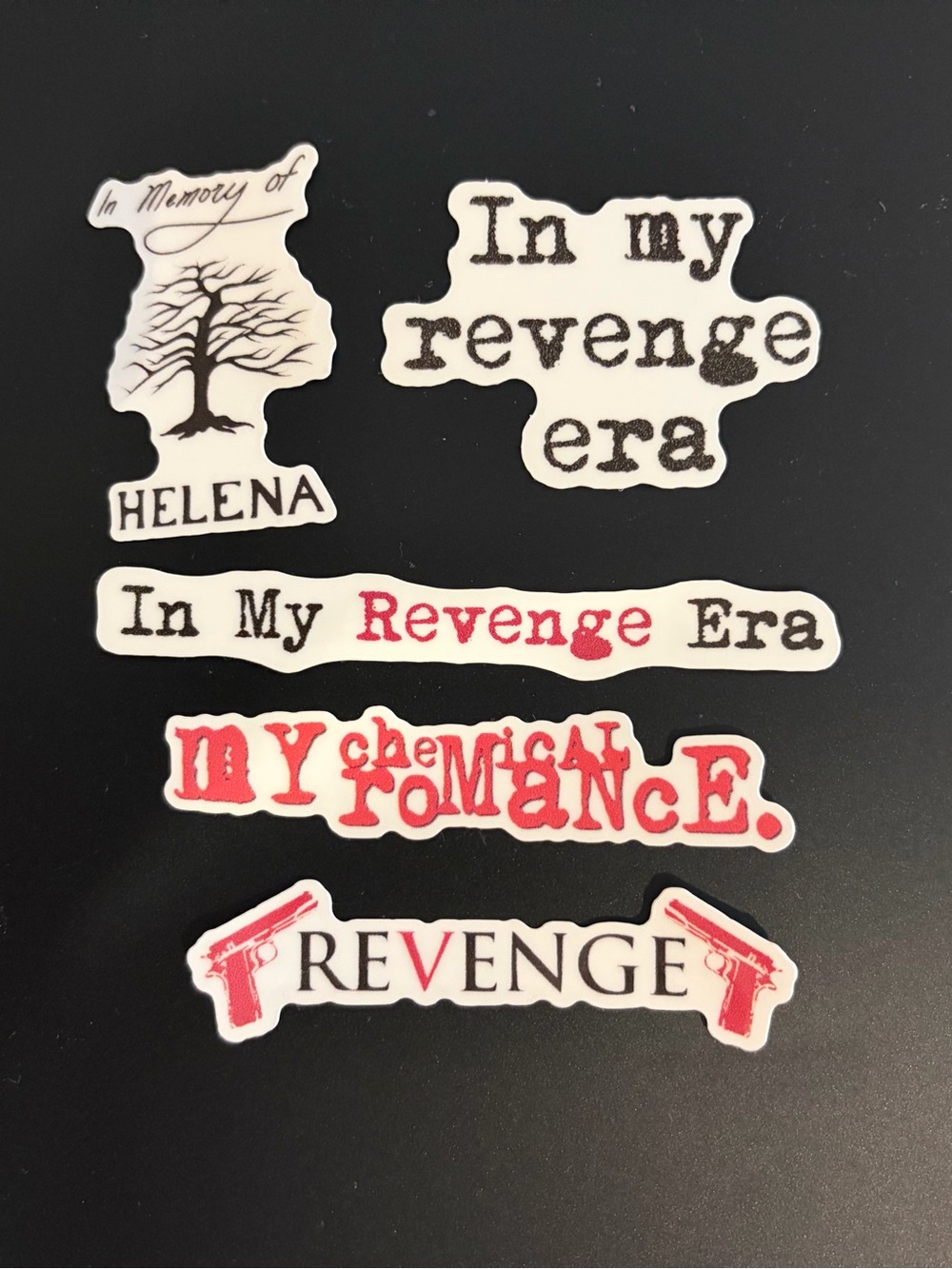 MCR My Chemical Romance Revenge Era Emo Handcrafted Temporary Tattoos 10 Pack
